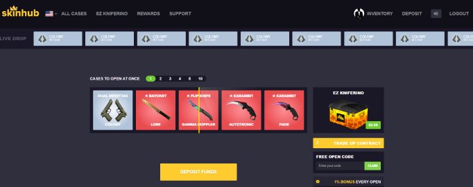 Skinhub Review The Cheapest Skin Opening Website