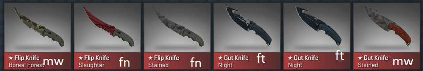 best knives skins cs go